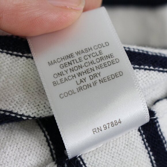 Tart Collections Striped Short Sleeve Sweater Dress White Navy Size L - Picture 6 of 7